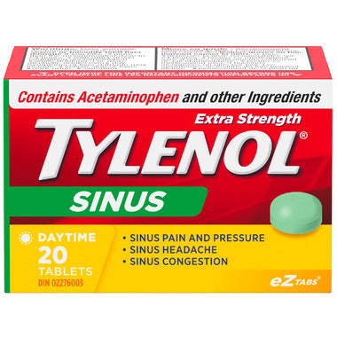 Tylenol Sinus Extra Strength Daytime / 泰诺 强效 日间 鼻窦止痛药 - crescentpharmacy.ca