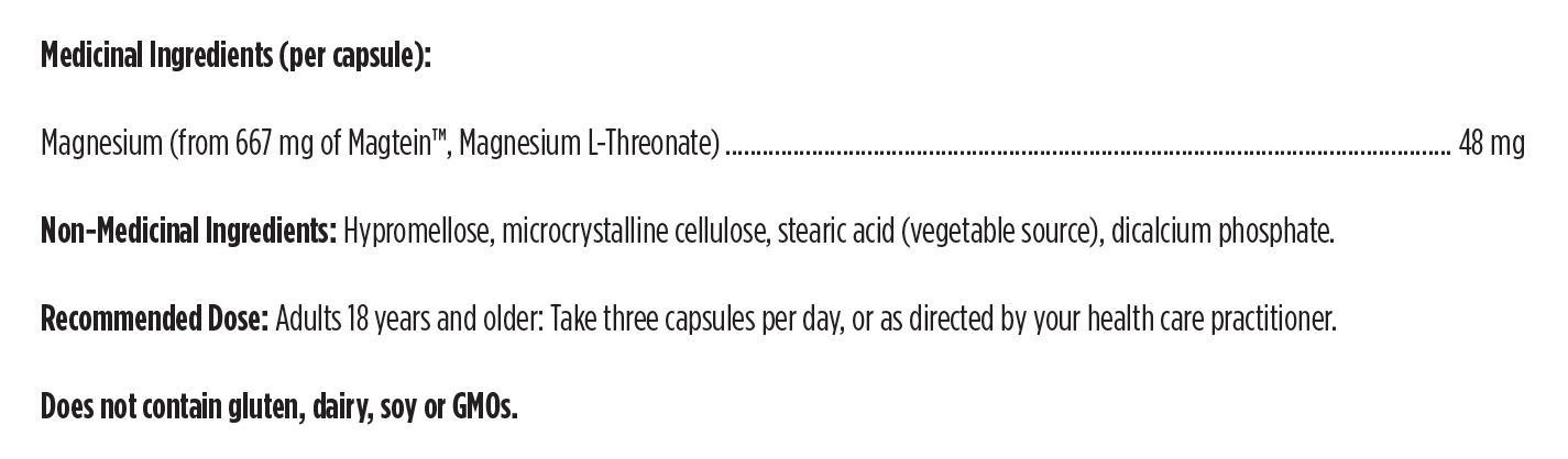 NeuMag (NeuroMag) / 神经系统镁补充剂 - crescentpharmacy.ca